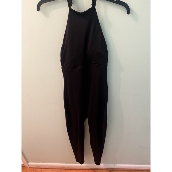 NWT~ Popilush sz M Black Shapewear Jumpsuit backless high neck pants Sexy B22 - Picture 1 of 9